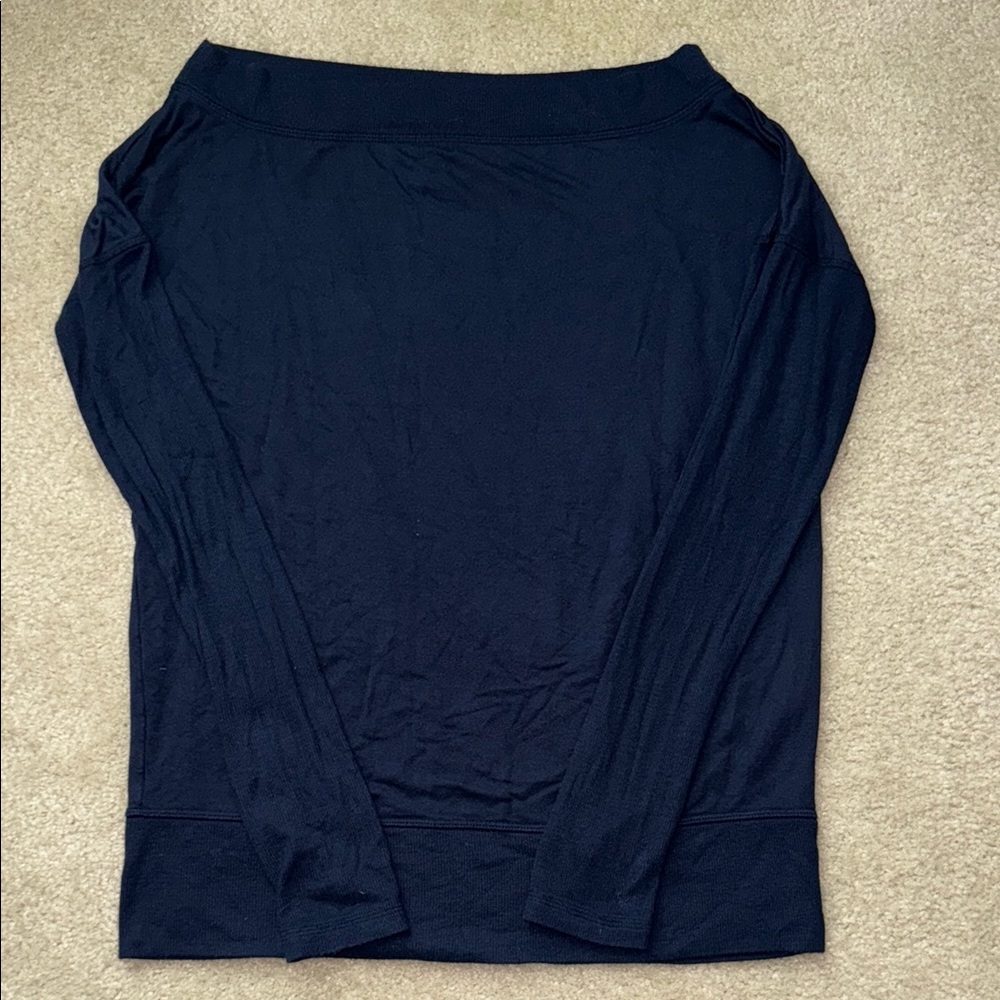 Athleta Blue Off-the-Shoulder Sweater for Casual Wear